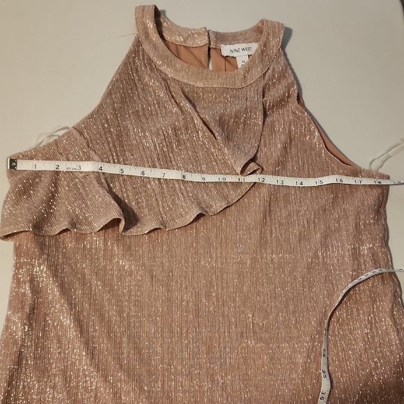 Nine West Gold Halter Blouse for a Night Out - Picture 5 of 9